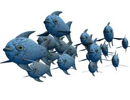 A Sea of Fish Lots of Social Media Fish